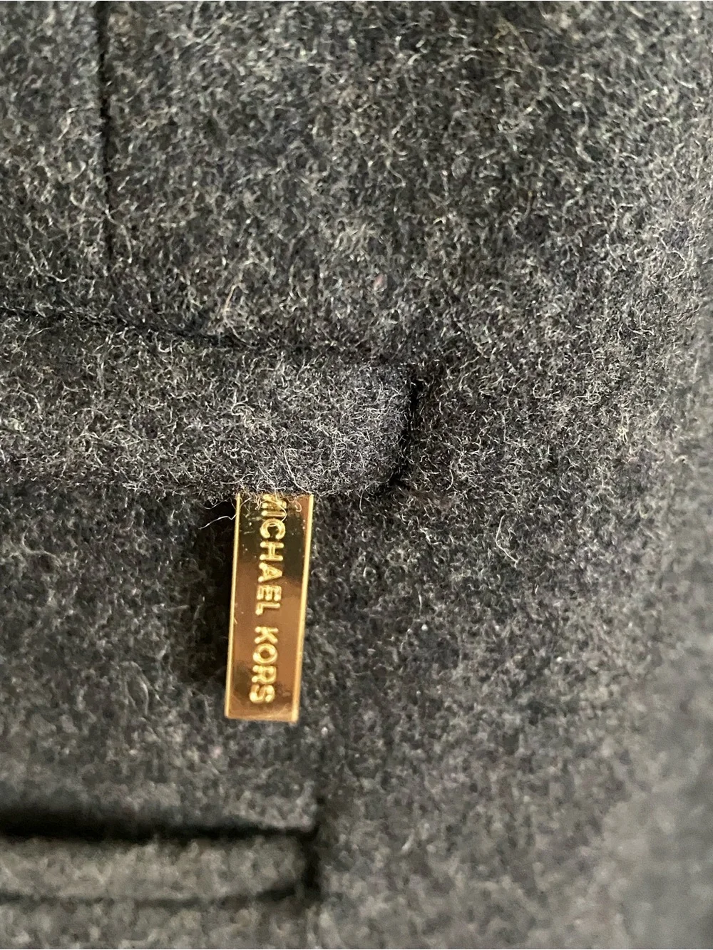 MICHAEL Michael Kors Charcoal Gray Wool-Blend Peacoat – Size M